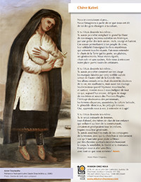 Affichette reprenant la prière de Kateri 2021
version originale – format PDF