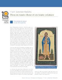 <span style="color: red;">NOUVEAU</span><br>
Édition 2025 en français - Format PDF Fiche AL Kateri Tekakwitha - édition 2025